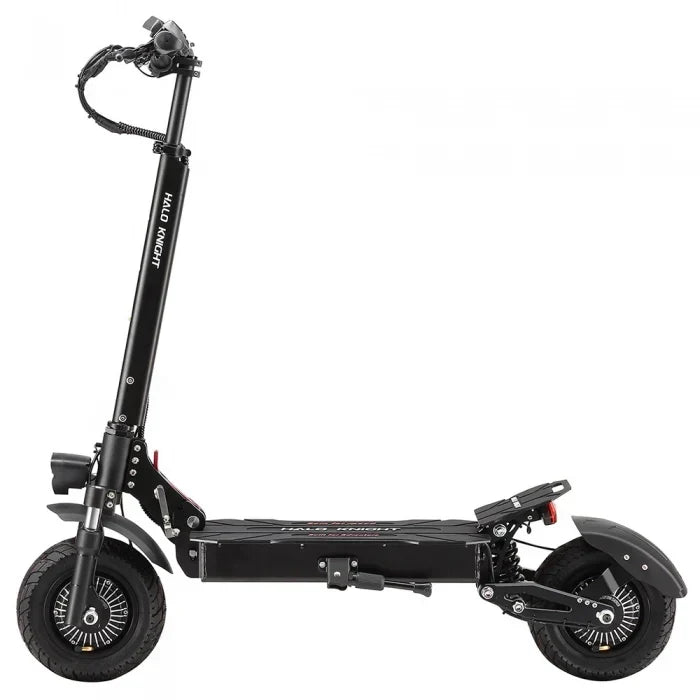 Halo Knight T104 sammenleggbar elektrisk sparkesykkel, 2 × 1200 W motorer, 52 V 21 Ah batteri, 10-tommers dekk, maks. hastighet 65 km/t