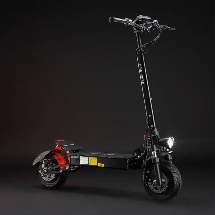Halo Knight T104 sammenleggbar elektrisk sparkesykkel, 2 × 1200 W motorer, 52 V 21 Ah batteri, 10-tommers dekk, maks. hastighet 65 km/t