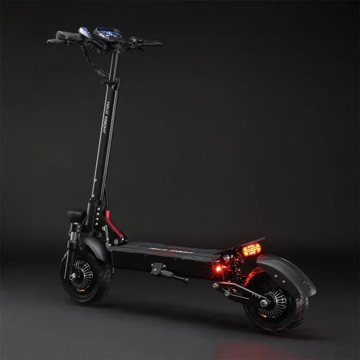 Halo Knight T104 sammenleggbar elektrisk sparkesykkel, 2 × 1200 W motorer, 52 V 21 Ah batteri, 10-tommers dekk, maks. hastighet 65 km/t