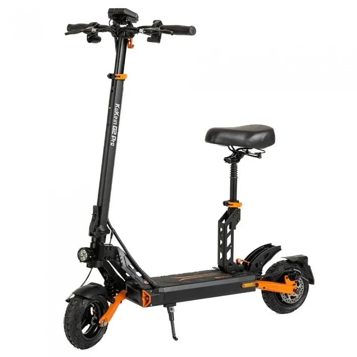 Elsparkesykkel KuKirin G2 PRO Forbedret utgave 2024 - Motor 600W 15.6Ah Dekk 9 Tommer 45km/t – Svart Oransje